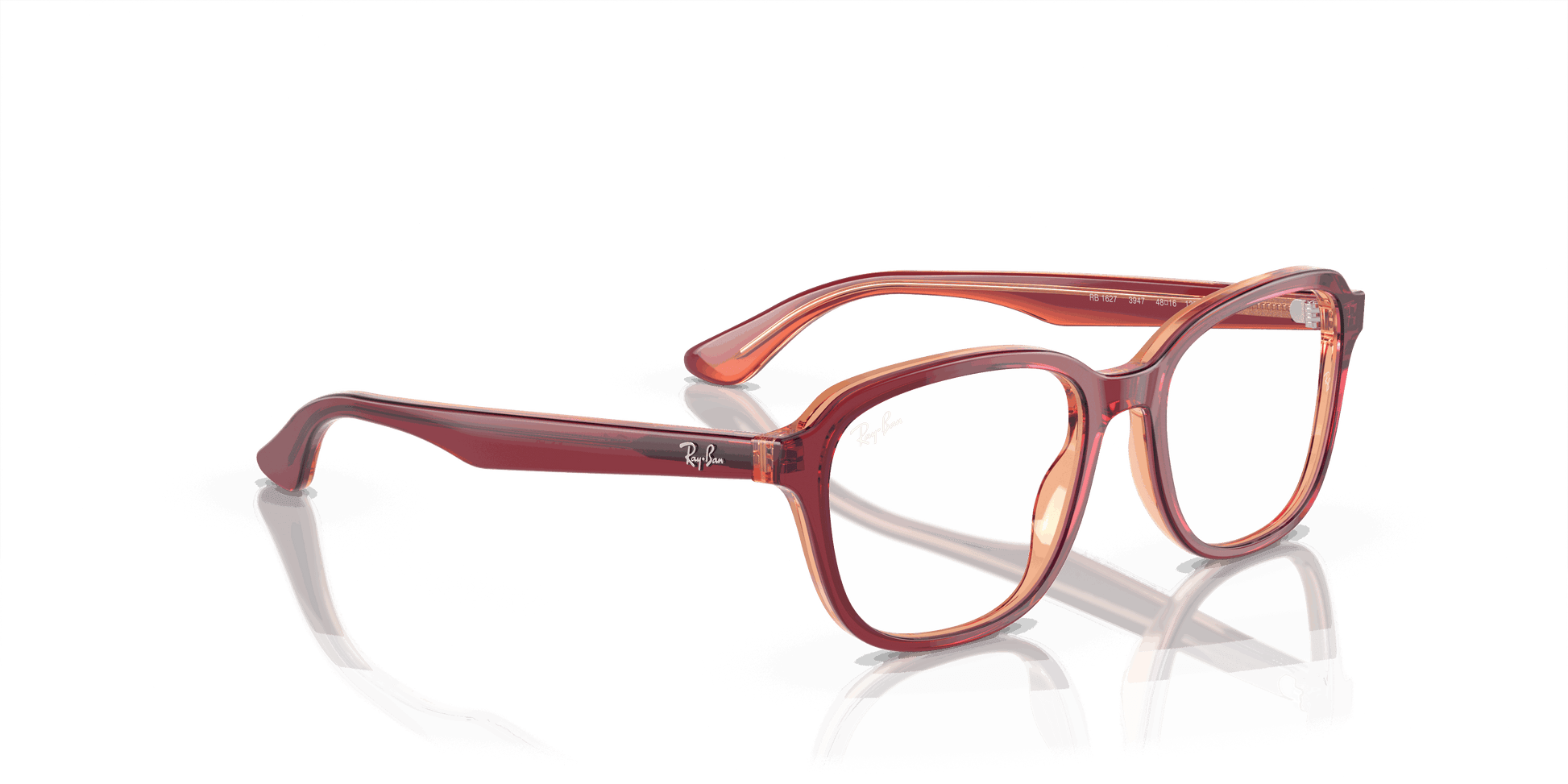 [Clear Lenses, Polished Top Red & Violet & Orange Frame]