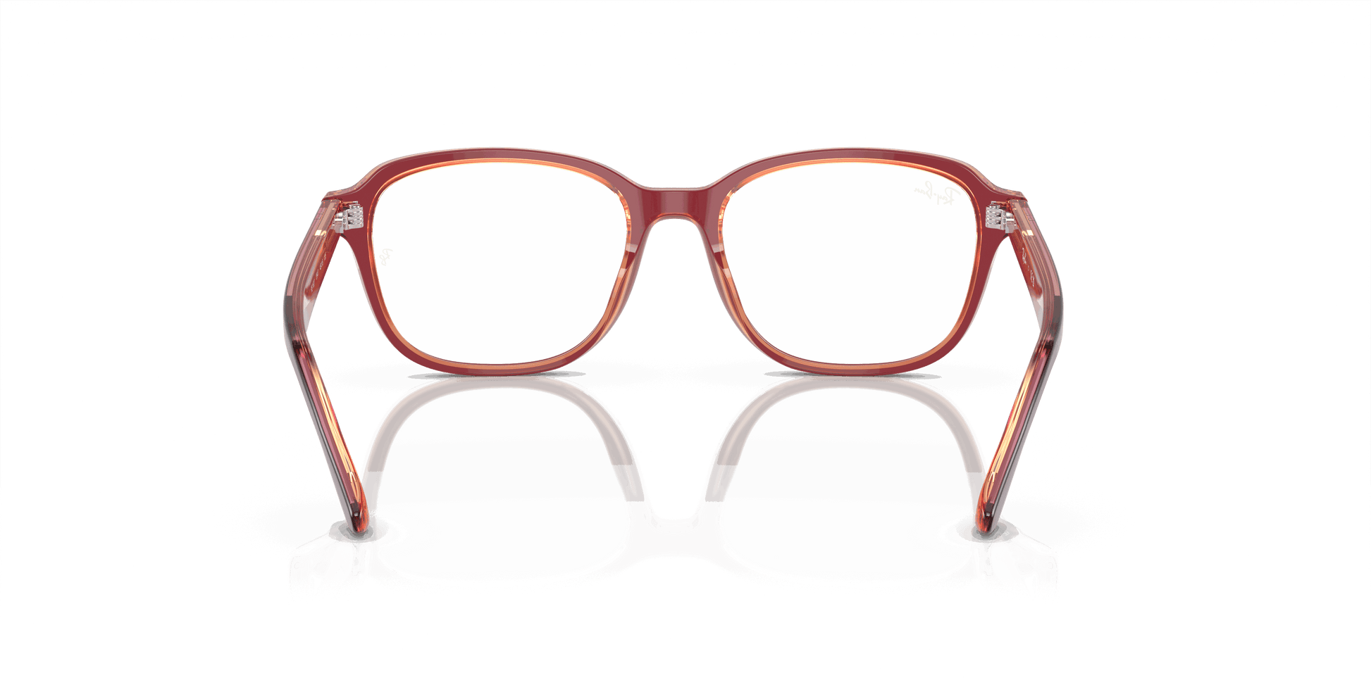 [Clear Lenses, Polished Top Red & Violet & Orange Frame]