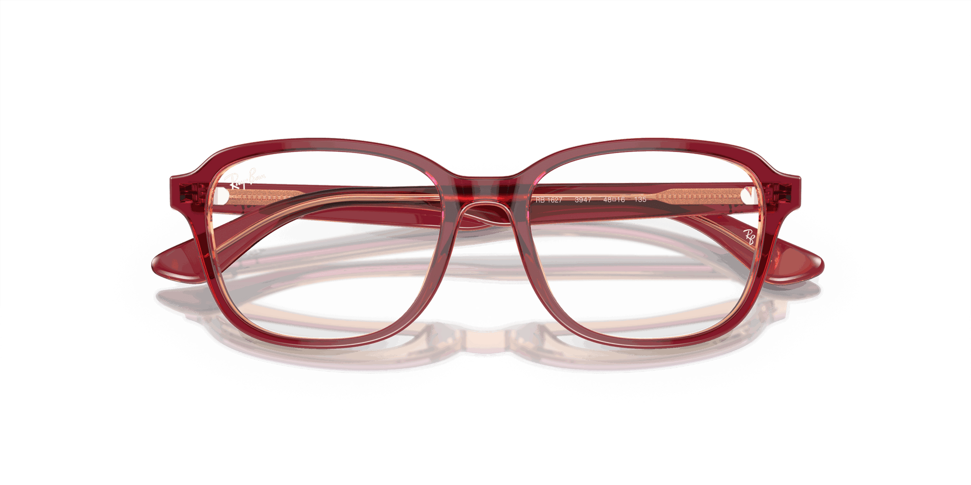 [Clear Lenses, Polished Top Red & Violet & Orange Frame]