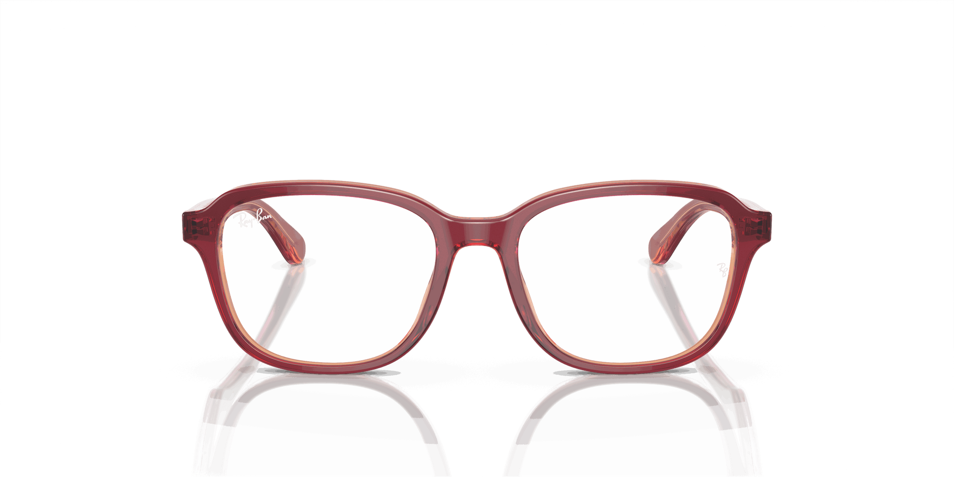[Clear Lenses, Polished Top Red & Violet & Orange Frame]