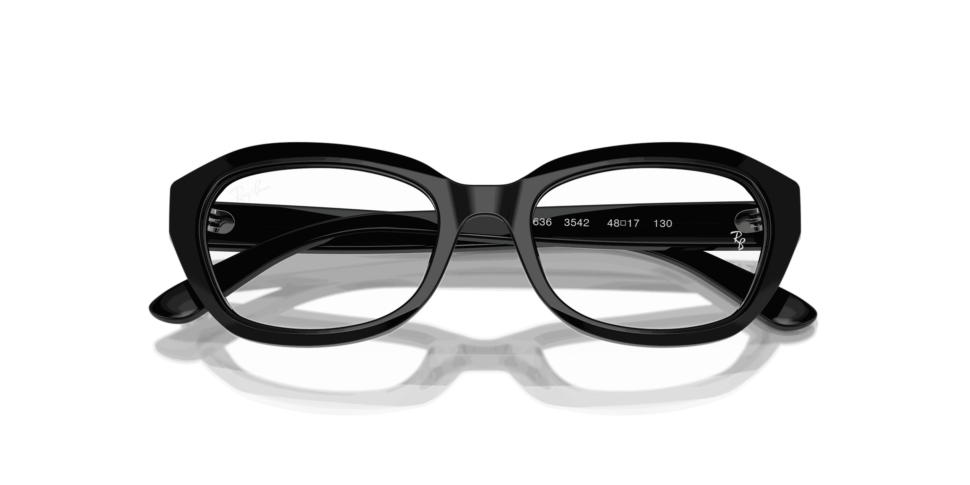 [Clear Lenses, Polished Black Frame]