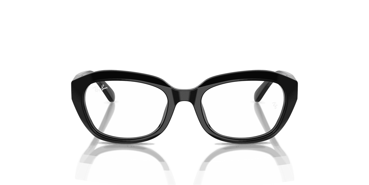 [Clear Lenses, Polished Black Frame]