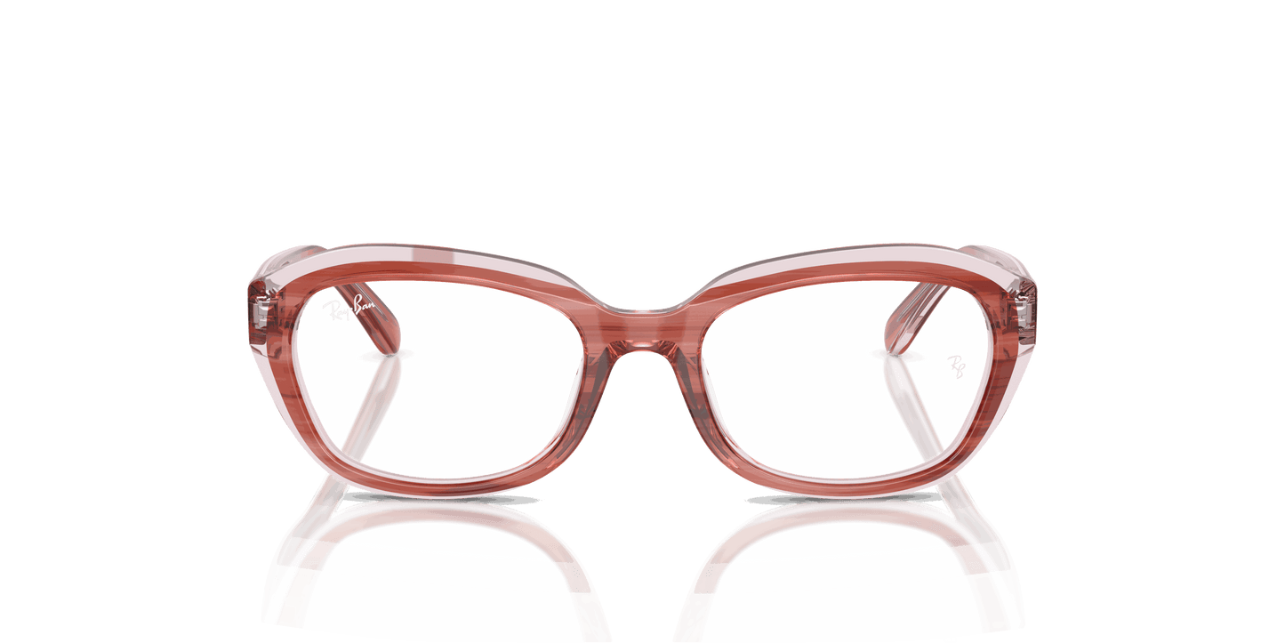 [Clear Lenses, Polished Striped Pink On Transparent Pink Frame]