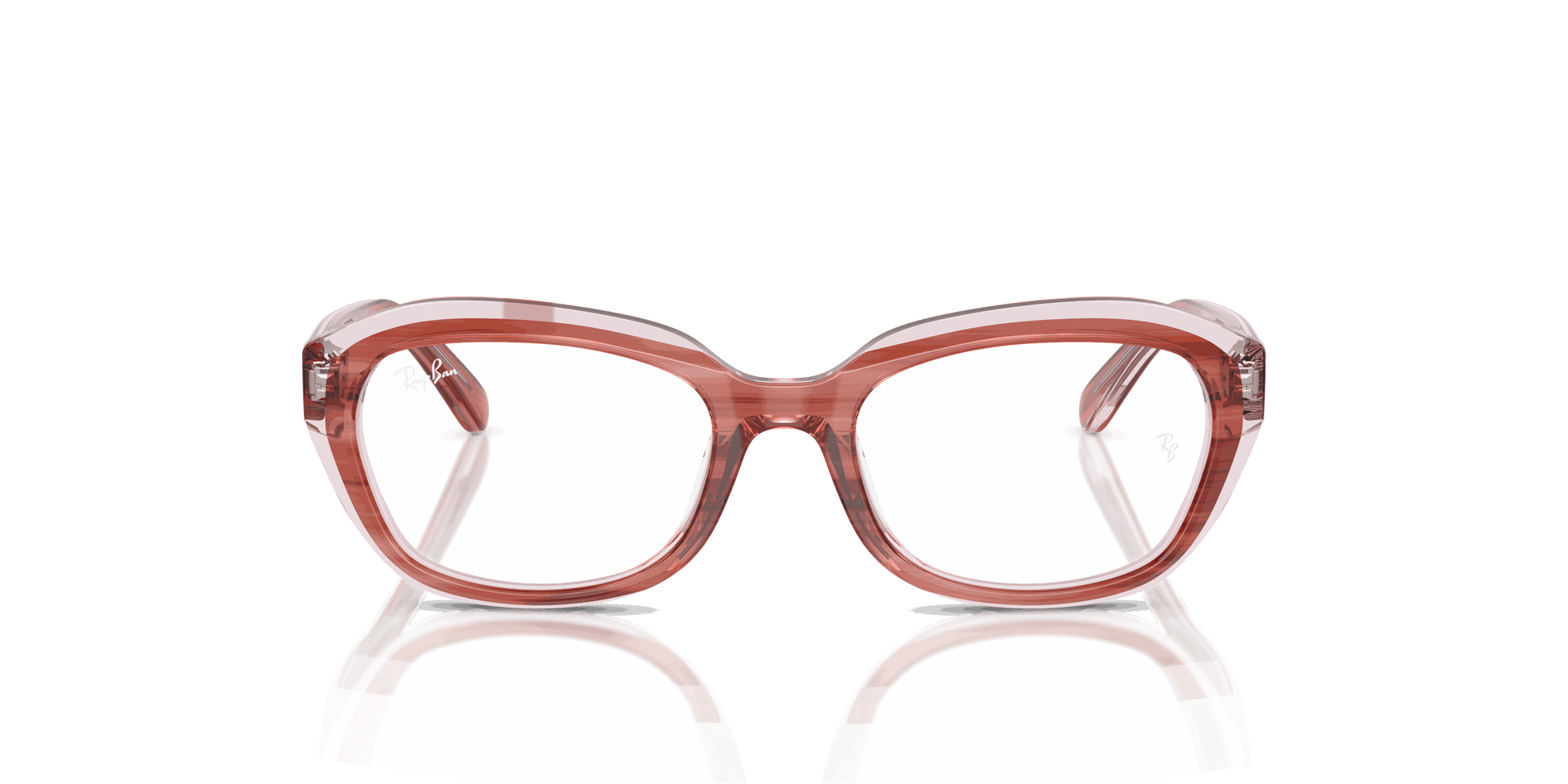 [Clear Lenses, Polished Striped Pink On Transparent Pink Frame]