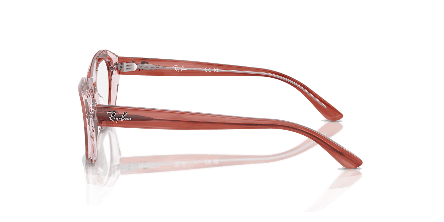 [Clear Lenses, Polished Striped Pink On Transparent Pink Frame]