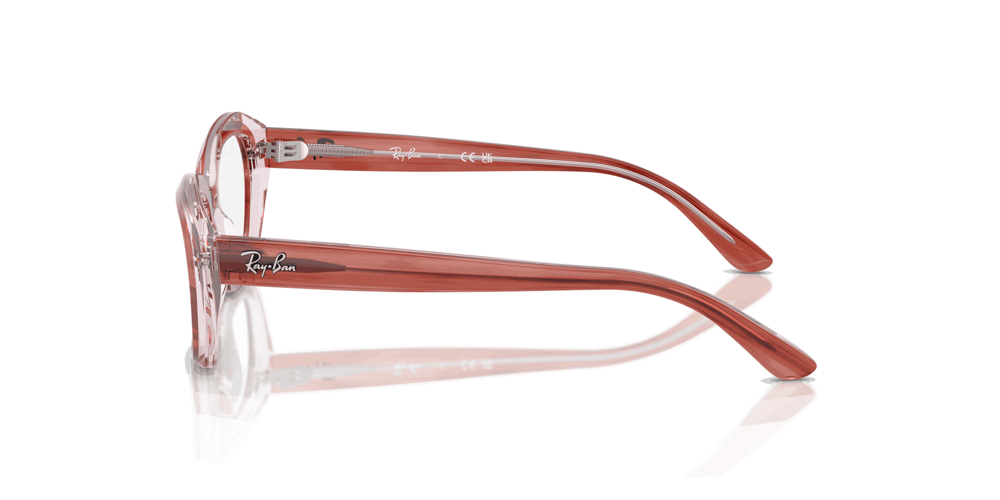 [Clear Lenses, Polished Striped Pink On Transparent Pink Frame]
