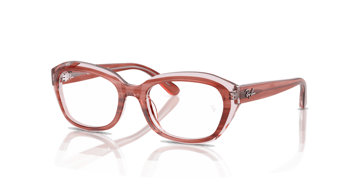 [Clear Lenses, Polished Striped Pink On Transparent Pink Frame]