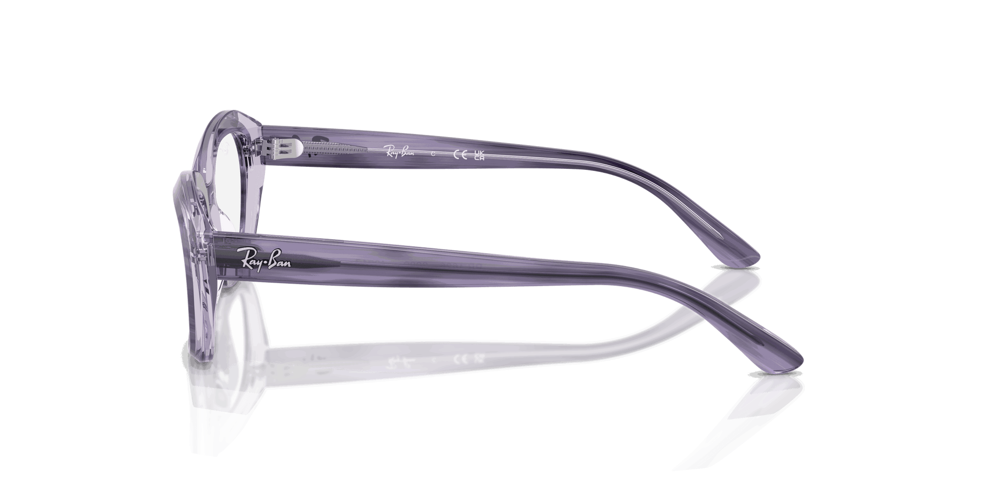 [Clear Lenses, Polished Striped Violet On Transparent Violet Frame]
