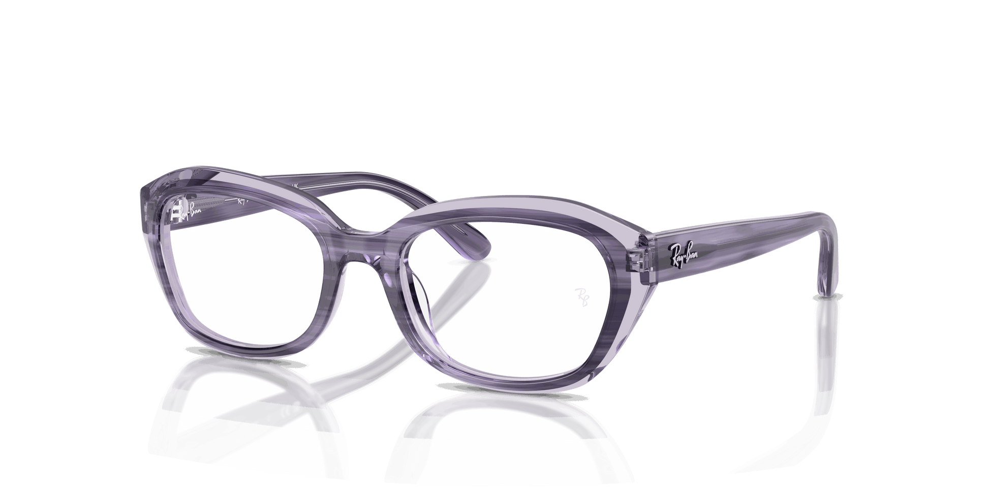 [Clear Lenses, Polished Striped Violet On Transparent Violet Frame]