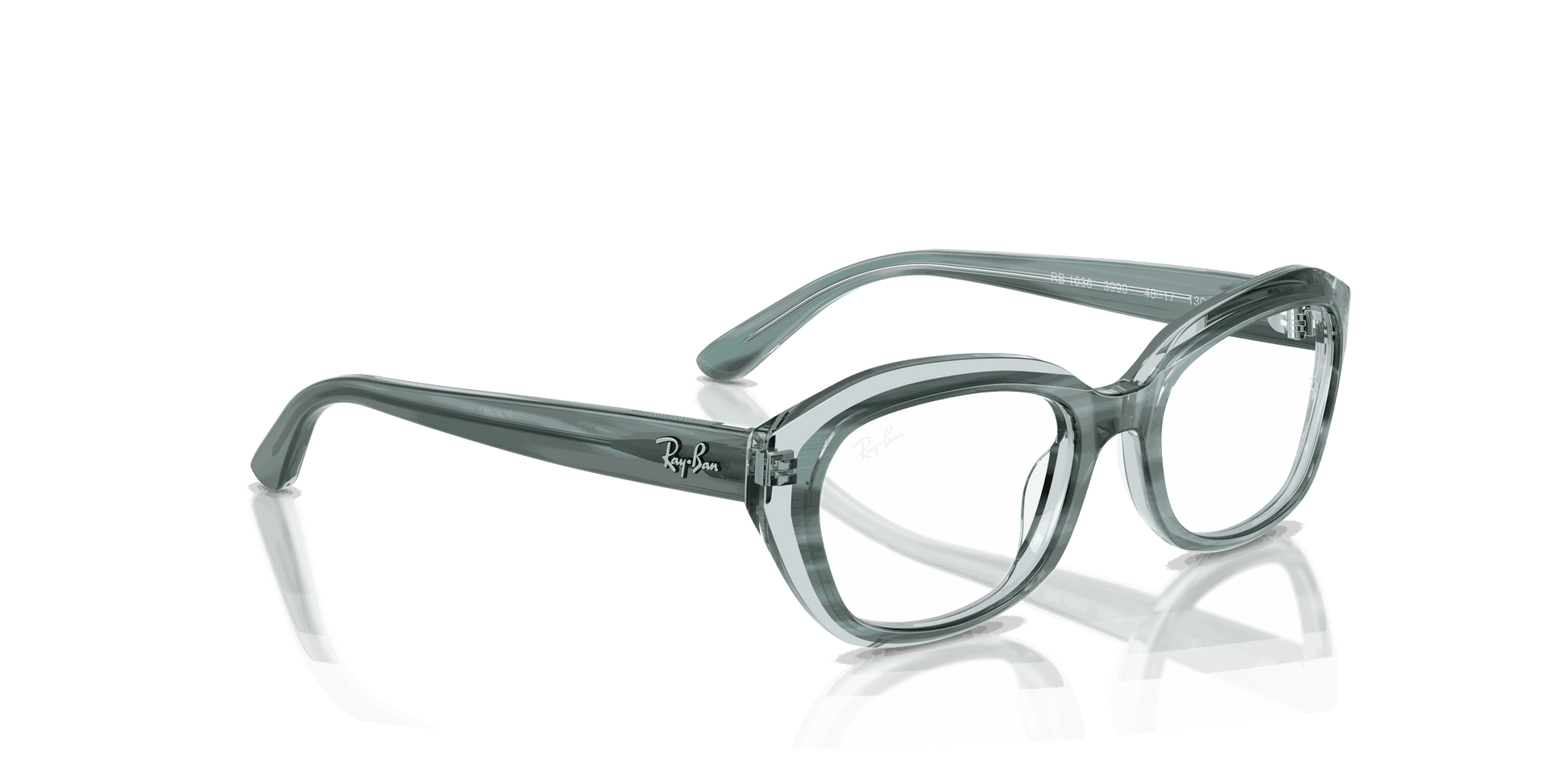 [Clear Lenses, Polished Striped Green On Transparent Green Frame]