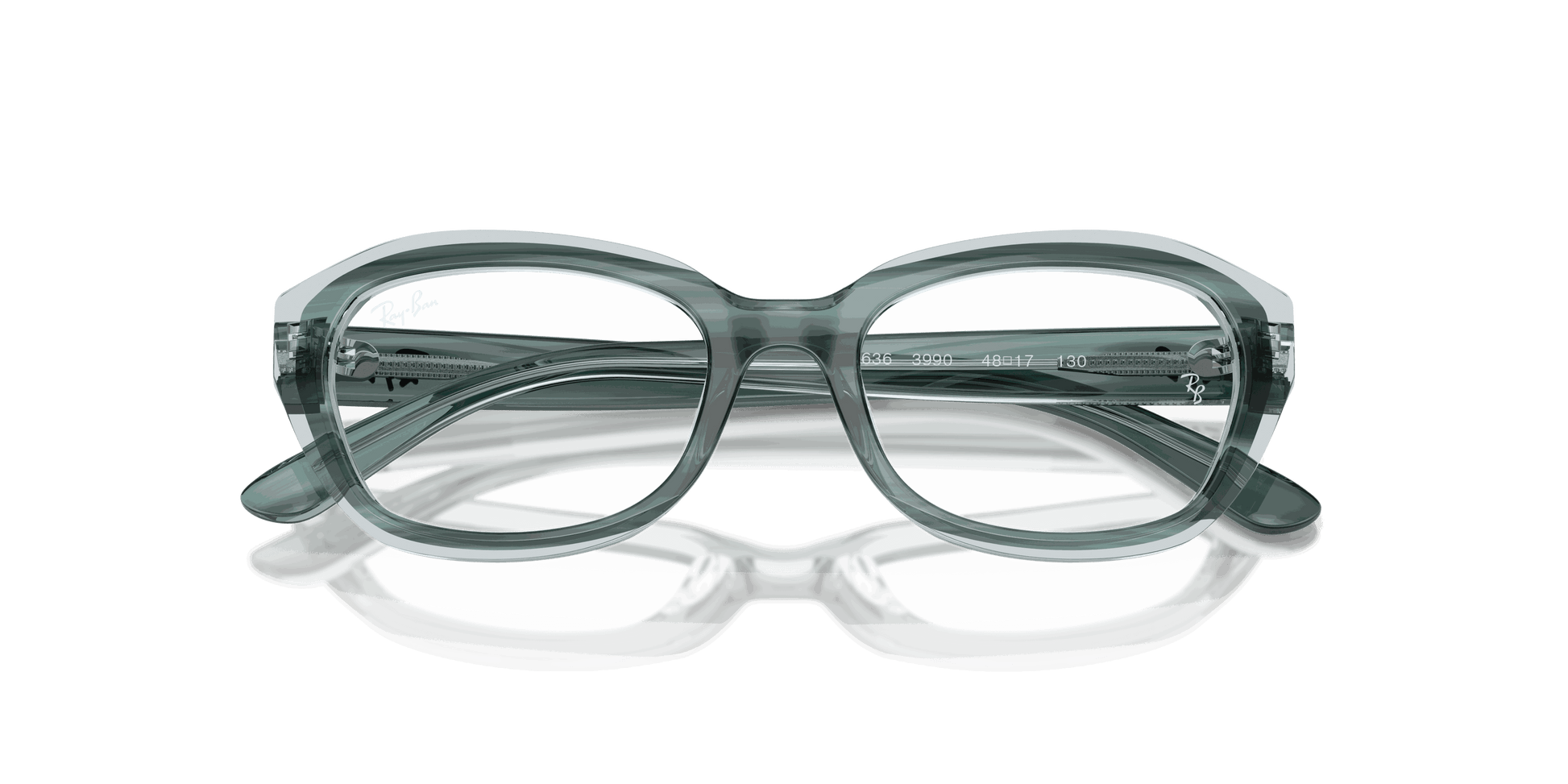 [Clear Lenses, Polished Striped Green On Transparent Green Frame]