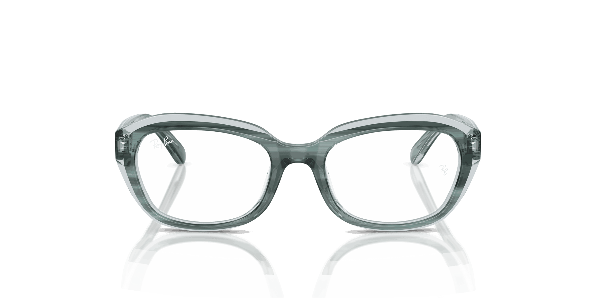 [Clear Lenses, Polished Striped Green On Transparent Green Frame]