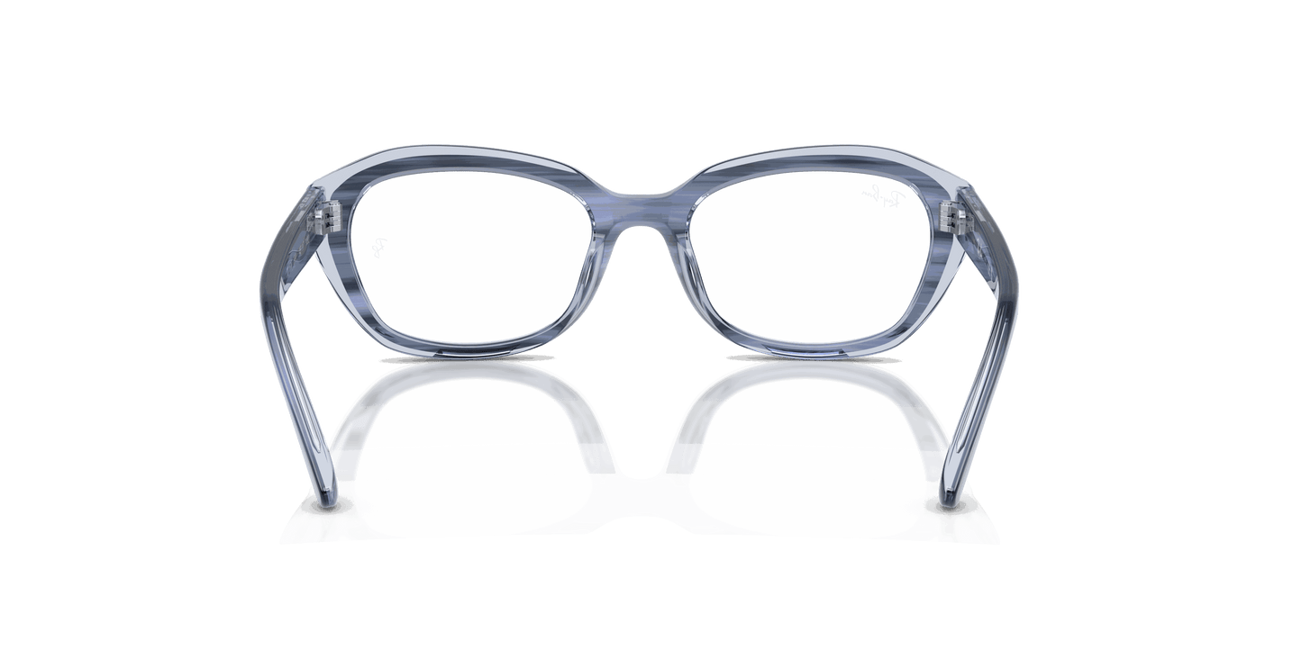 [Clear Lenses, Polished Striped Blue On Transparent Blue Frame]