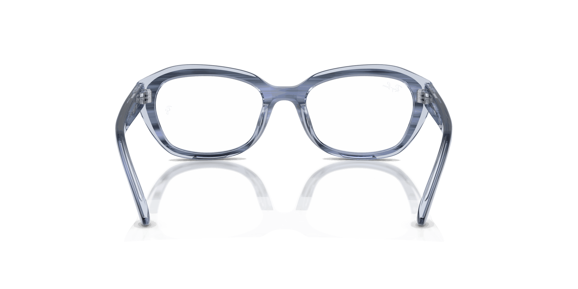 [Clear Lenses, Polished Striped Blue On Transparent Blue Frame]