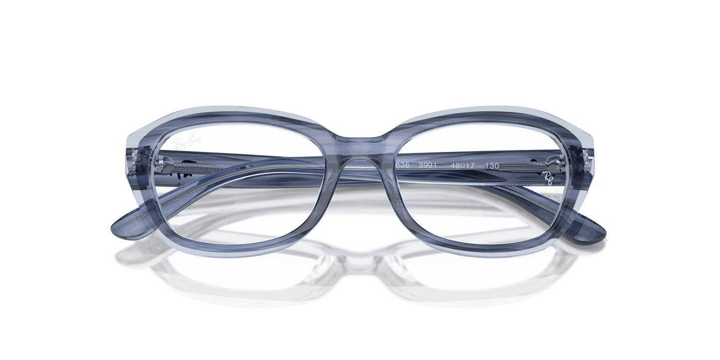 [Clear Lenses, Polished Striped Blue On Transparent Blue Frame]