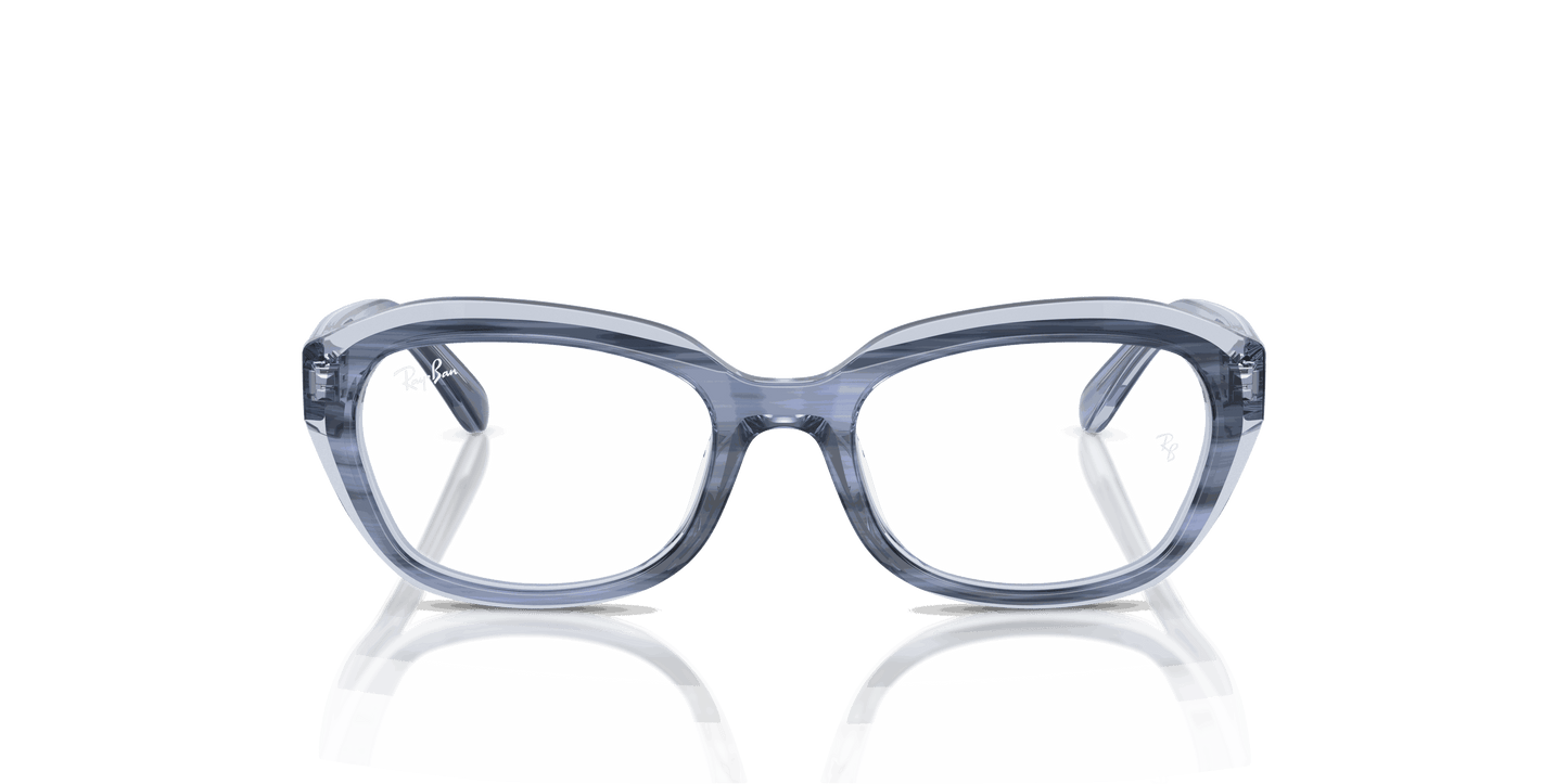 [Clear Lenses, Polished Striped Blue On Transparent Blue Frame]