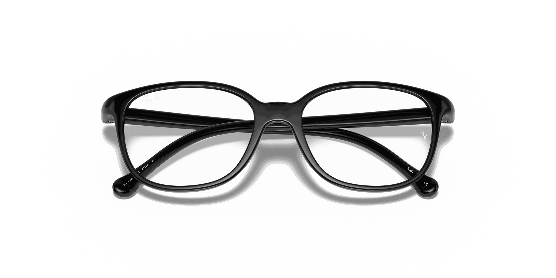 [Clear Lenses, Polished Black Frame]