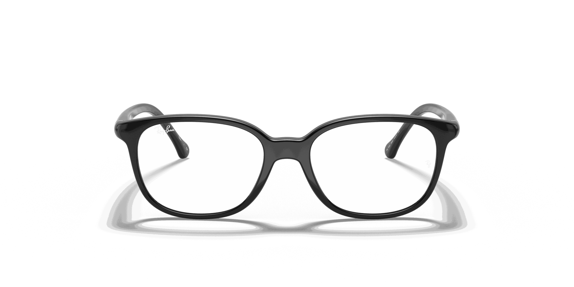 [Clear Lenses, Polished Black Frame]