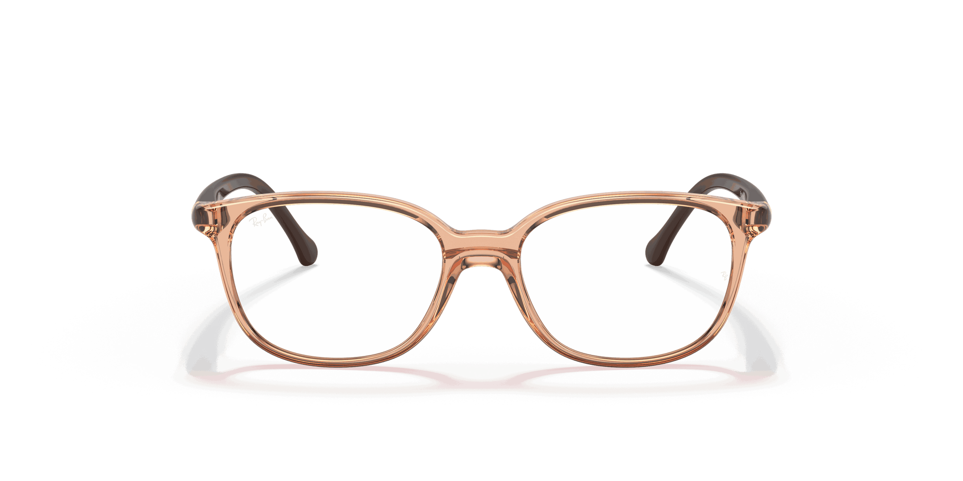[Clear Lenses, Polished Transparent Brown Frame]