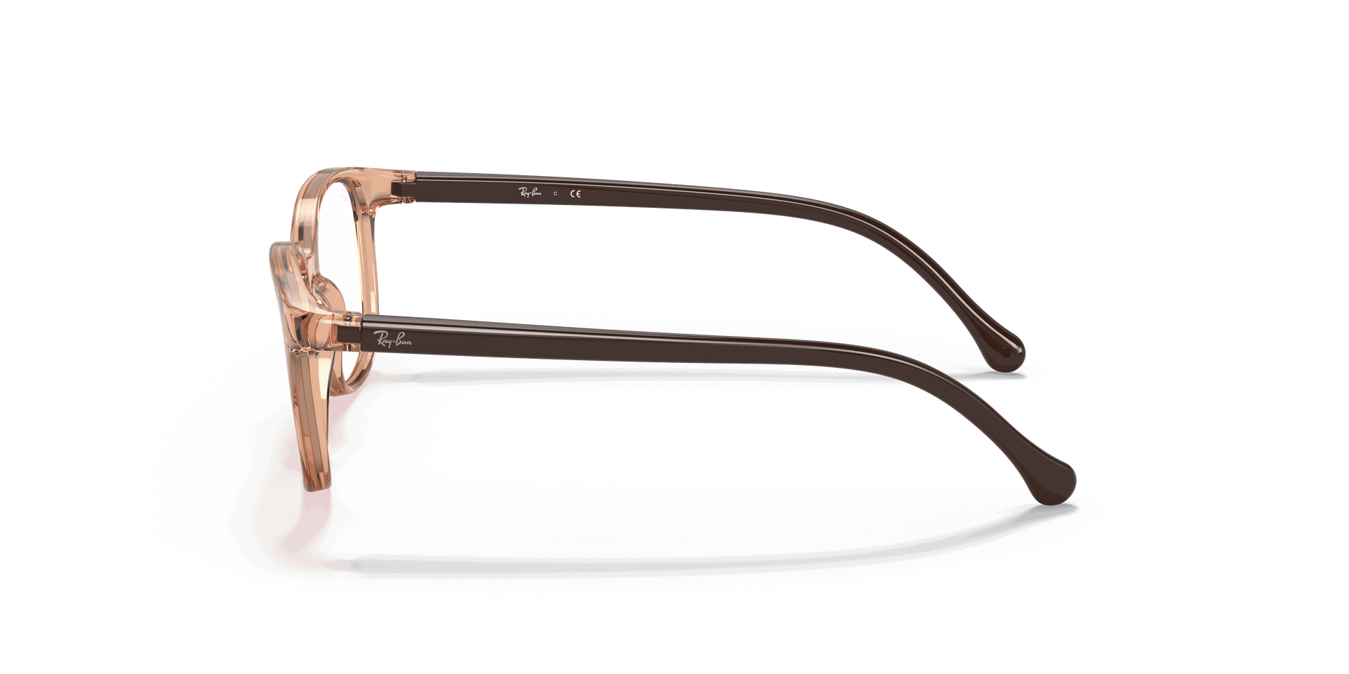 [Clear Lenses, Polished Transparent Brown Frame]