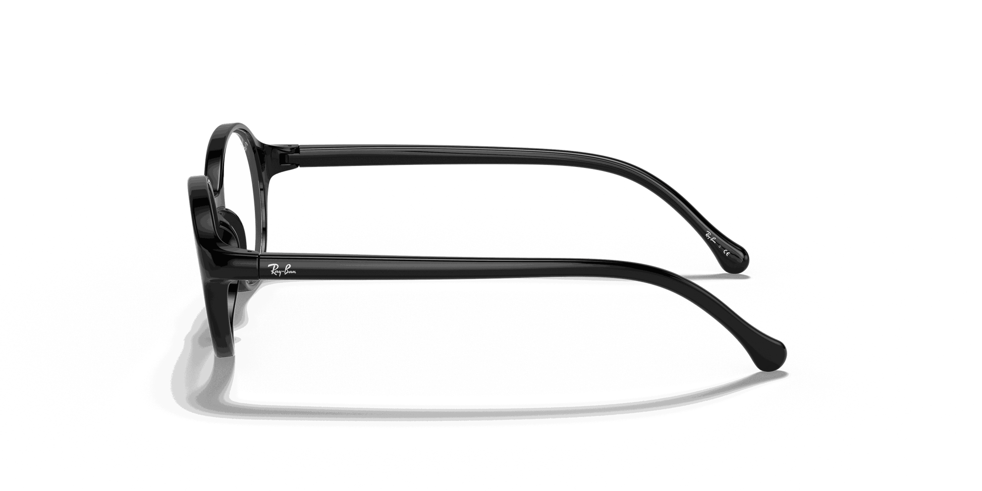 [Clear Lenses, Polished Black Frame]