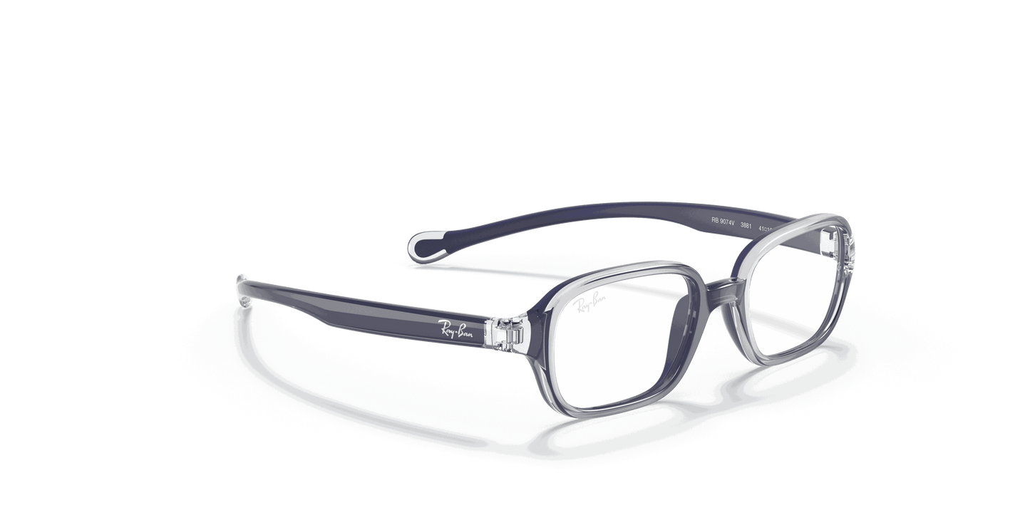 [Clear Lenses, Polished Transparent On Blue Frame]