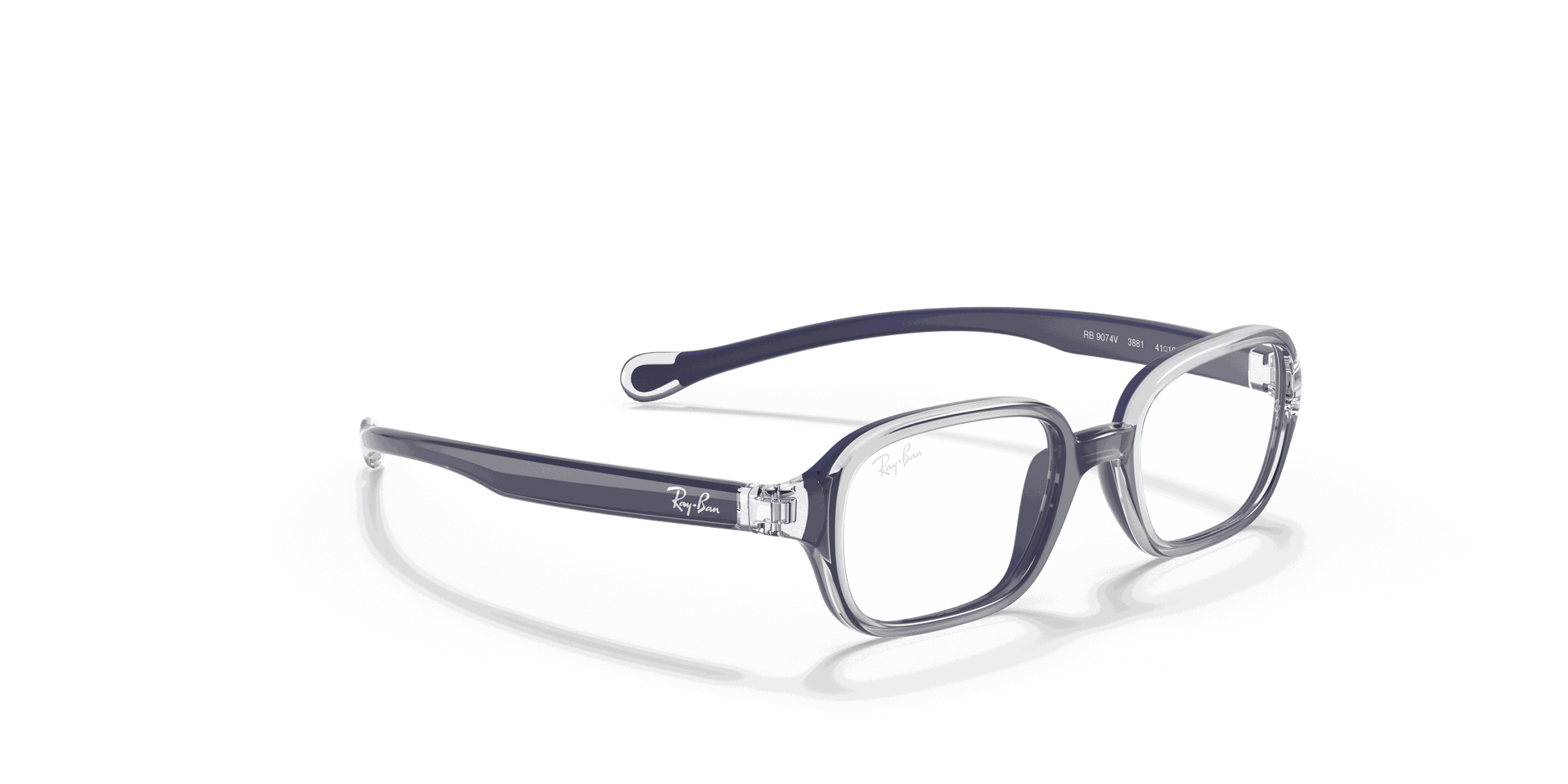 [Clear Lenses, Polished Transparent On Blue Frame]