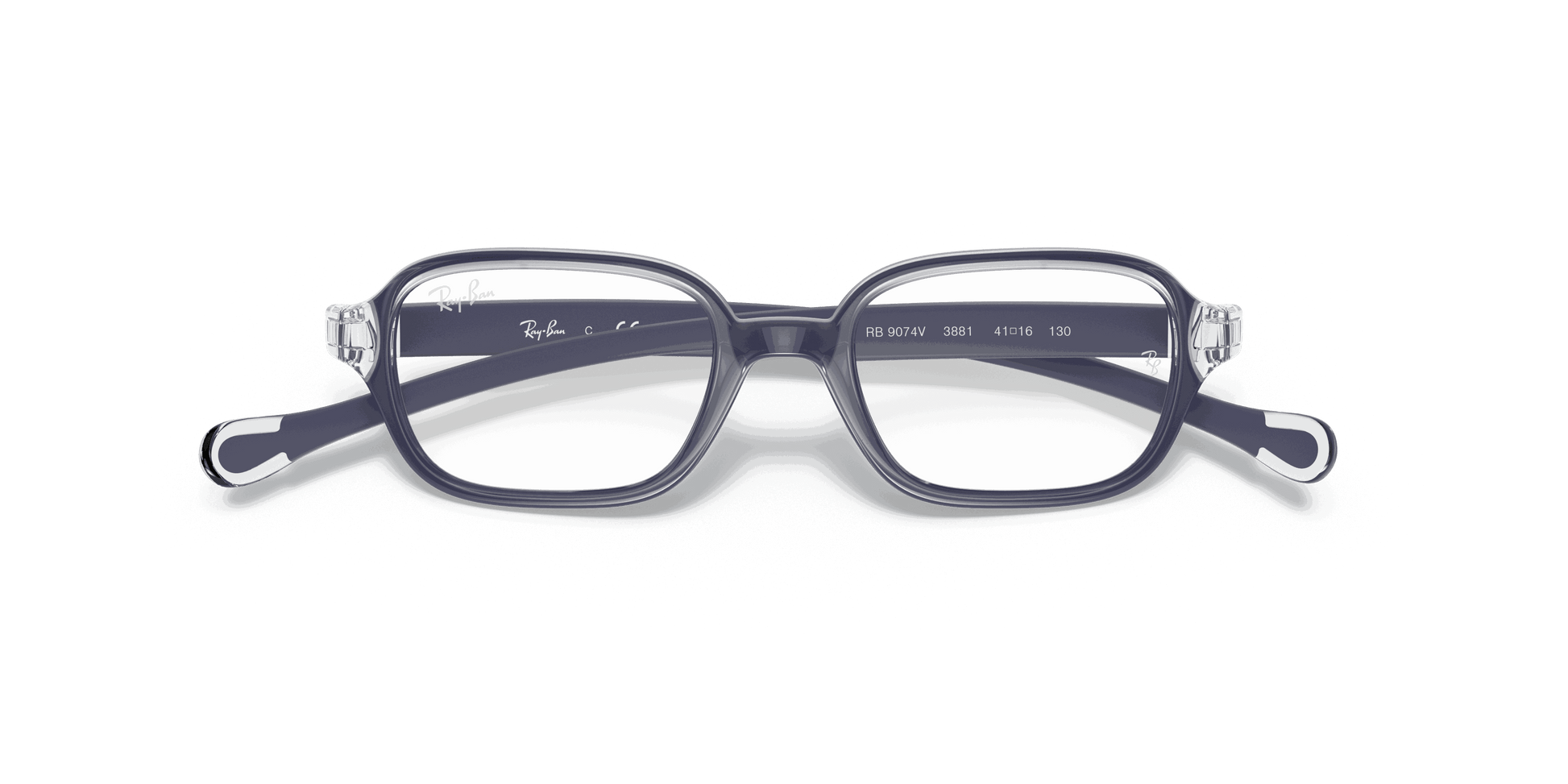 [Clear Lenses, Polished Transparent On Blue Frame]