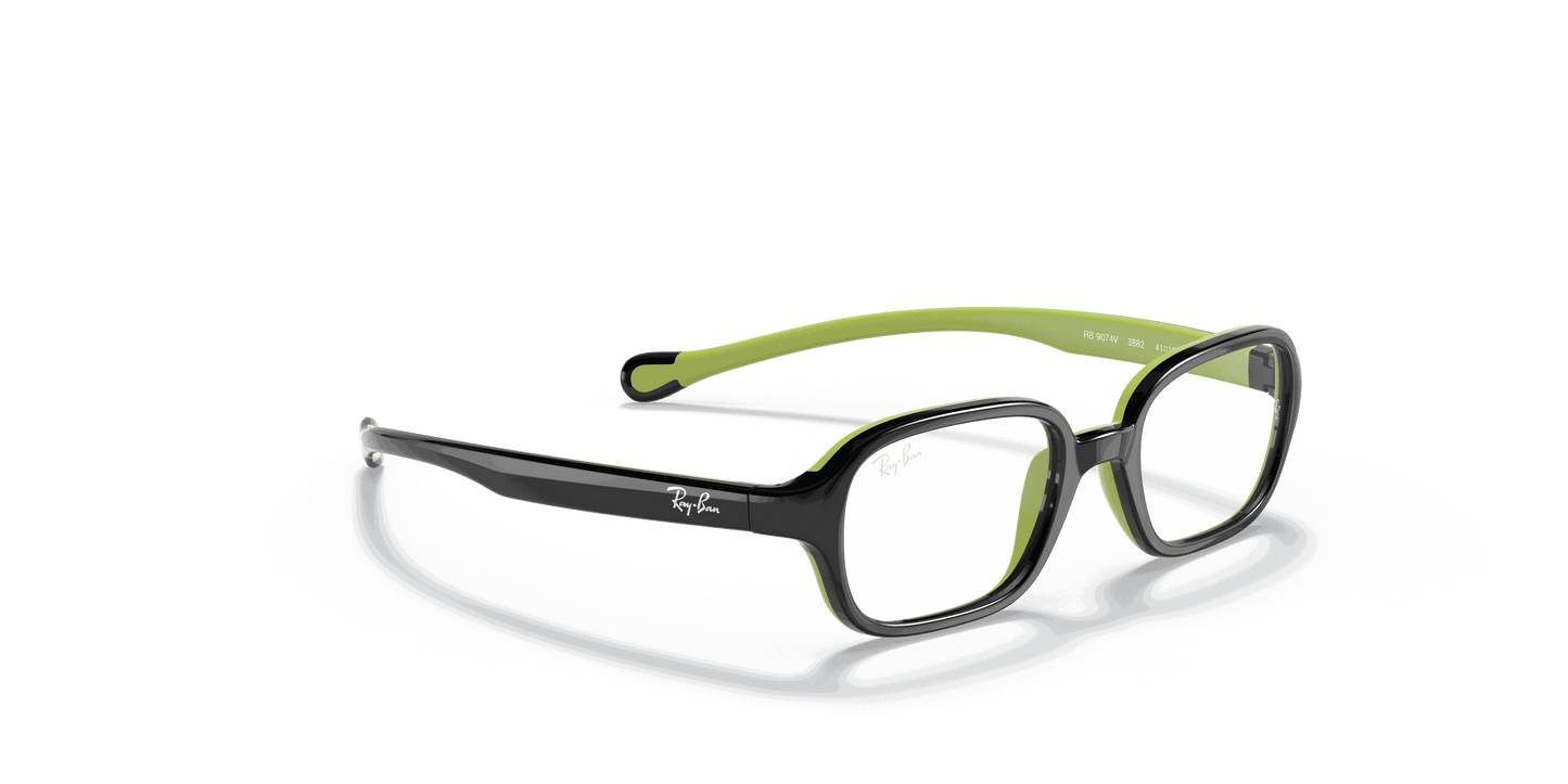 [Clear Lenses, Polished Black On Green Frame]