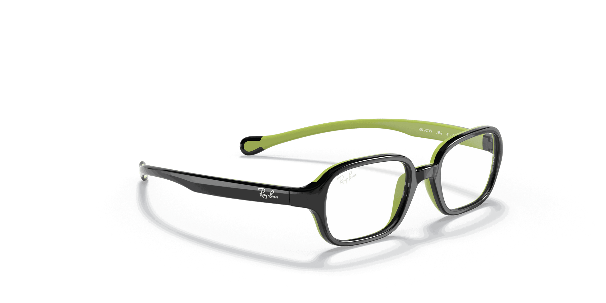[Clear Lenses, Polished Black On Green Frame]