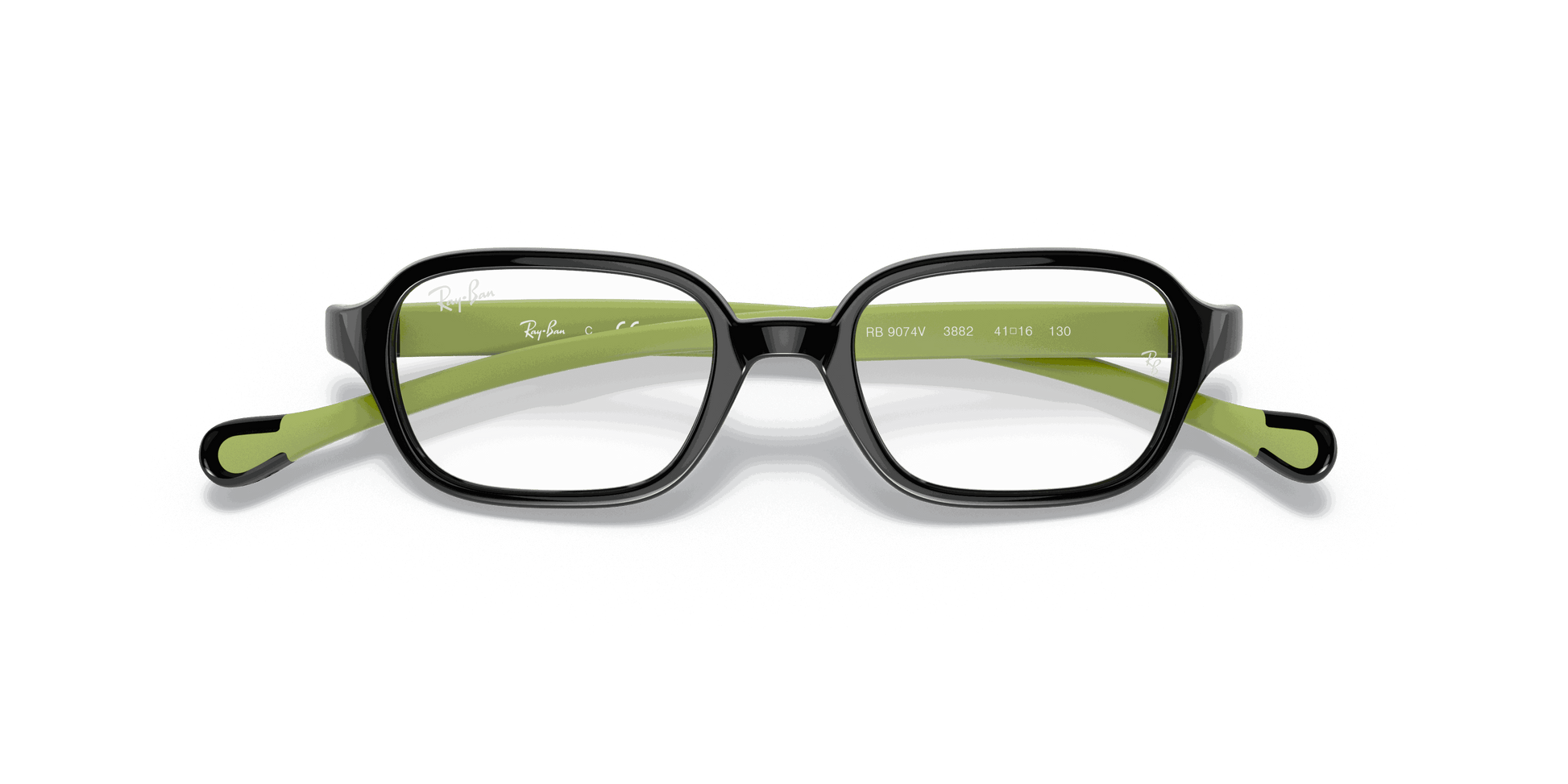[Clear Lenses, Polished Black On Green Frame]