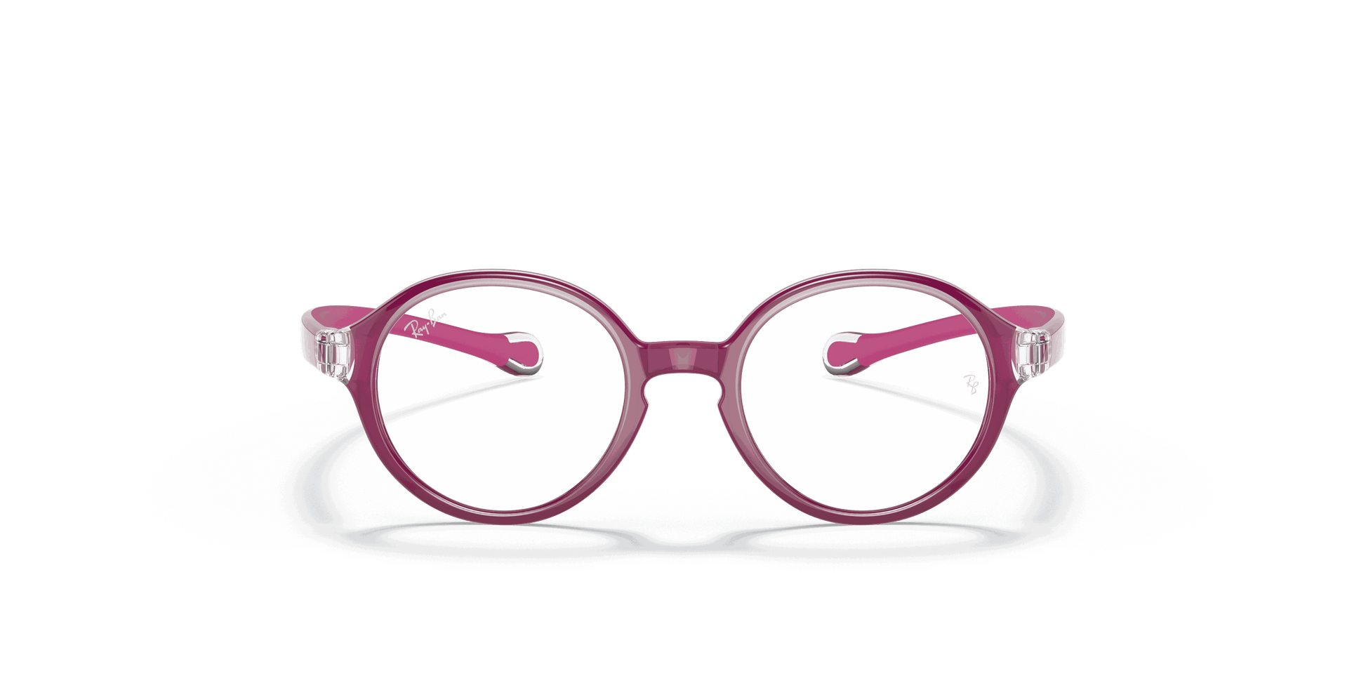 [Clear Lenses, Polished Transparent On Fuxia Frame]