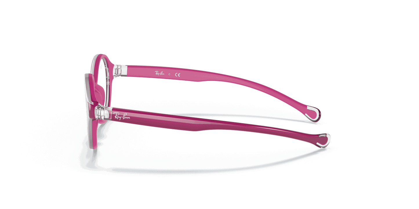 [Clear Lenses, Polished Transparent On Fuxia Frame]