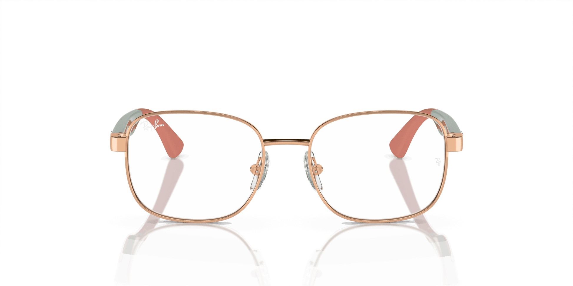 [Demo Lens Lenses, Polished Rose Gold Frame]