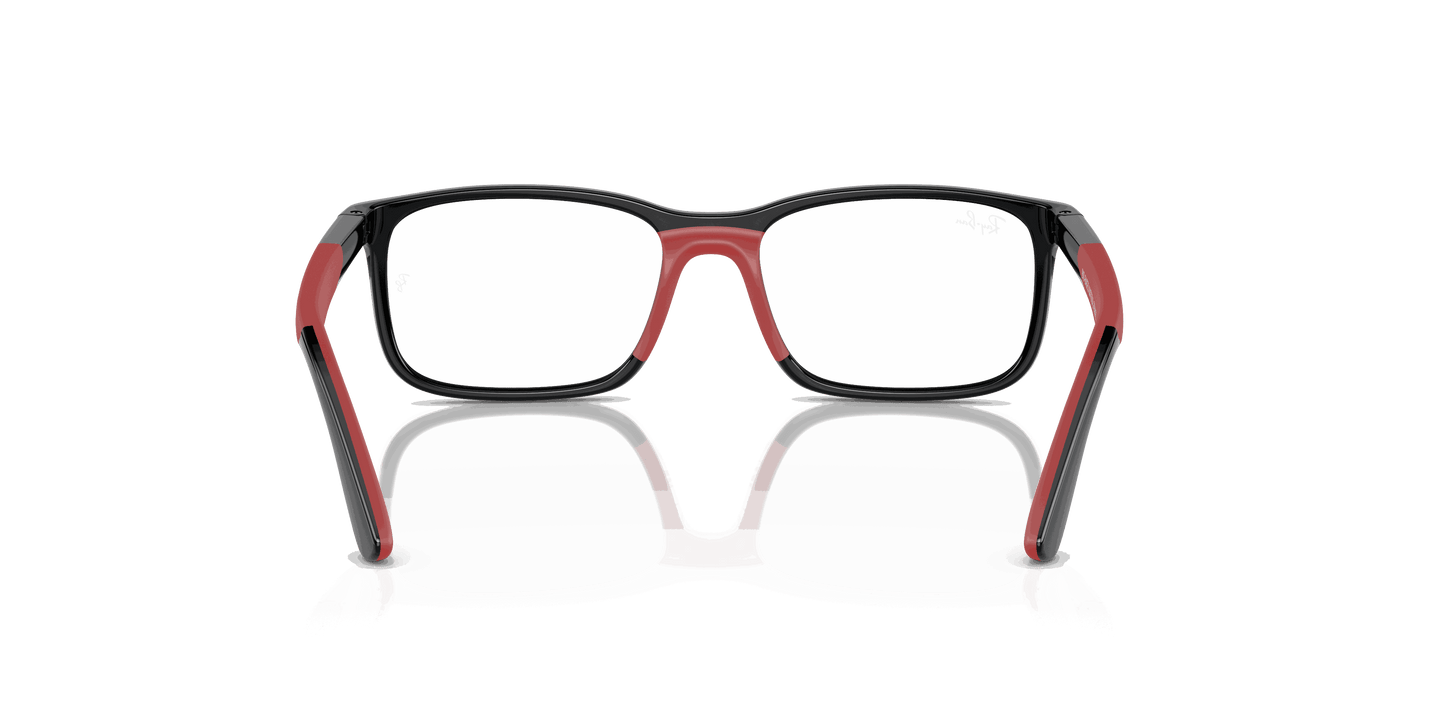 [Clear Lenses, Polished Black On Red Frame]