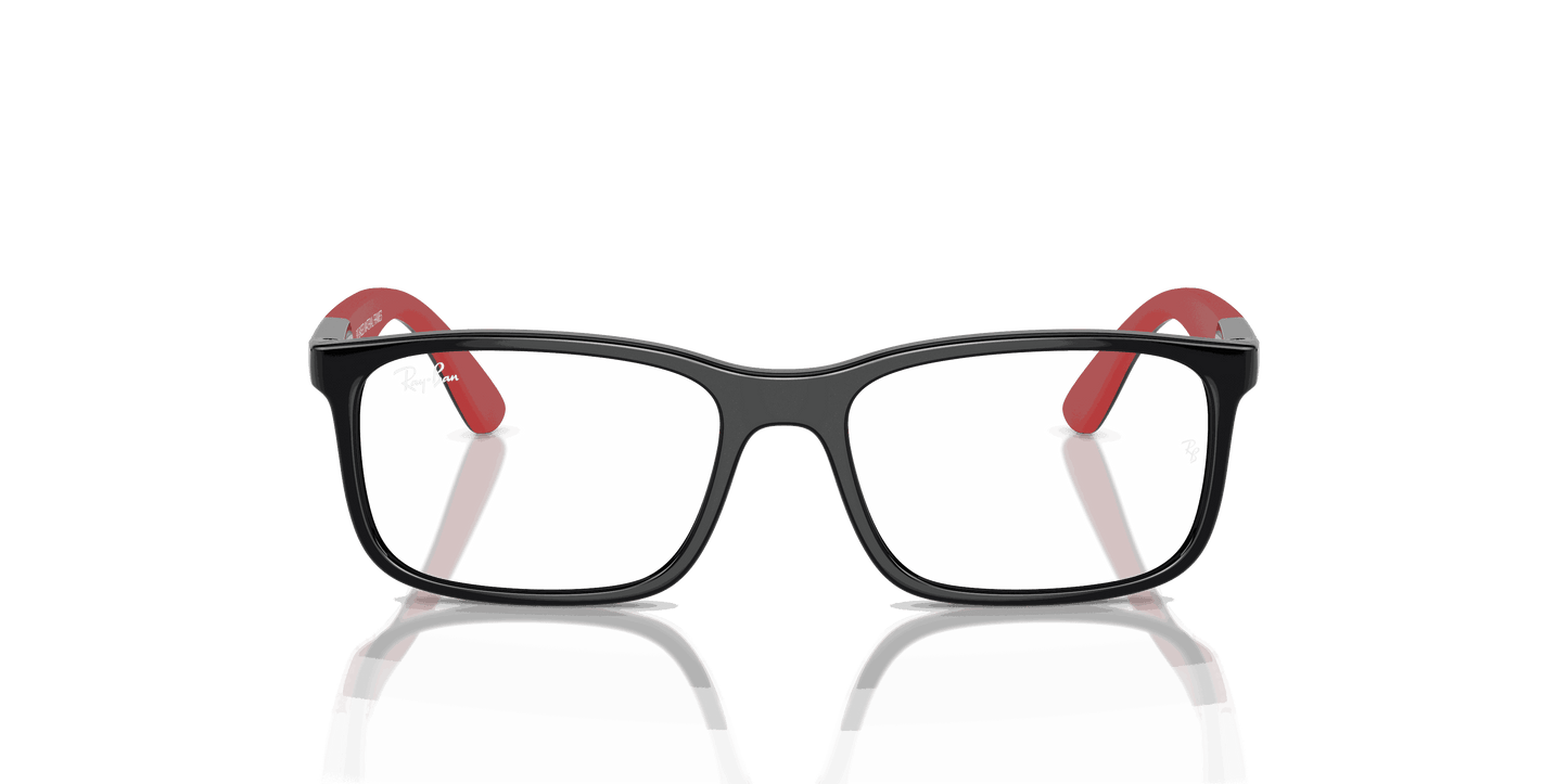 [Clear Lenses, Polished Black On Red Frame]