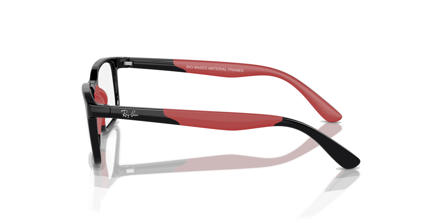 [Clear Lenses, Polished Black On Red Frame]