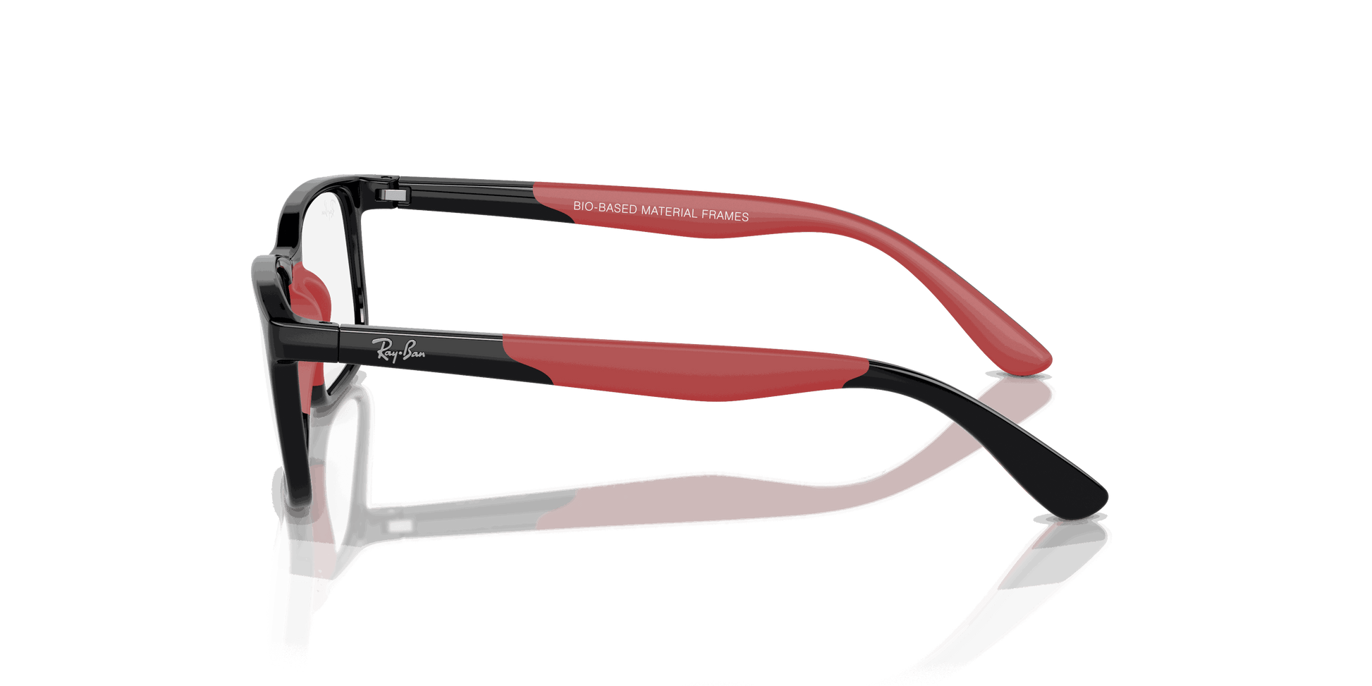 [Clear Lenses, Polished Black On Red Frame]