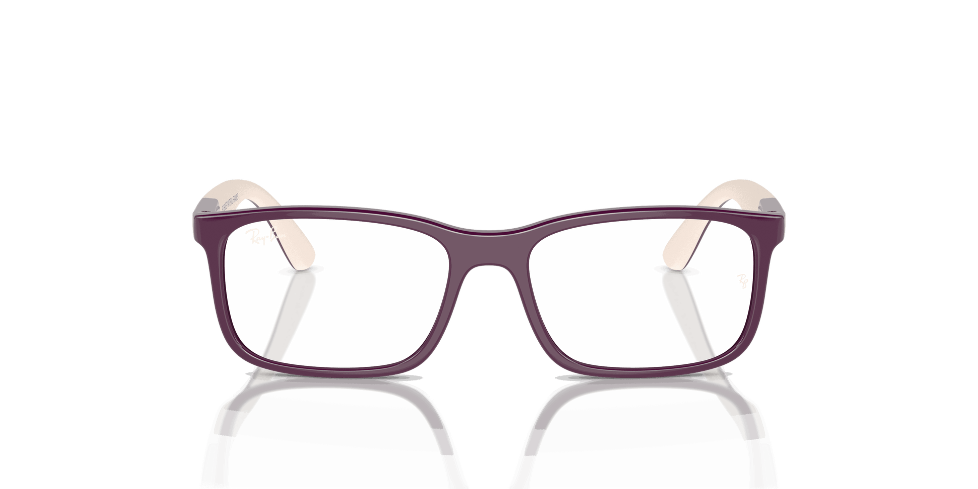 [Clear Lenses, Polished Purple On Light Brown Frame]