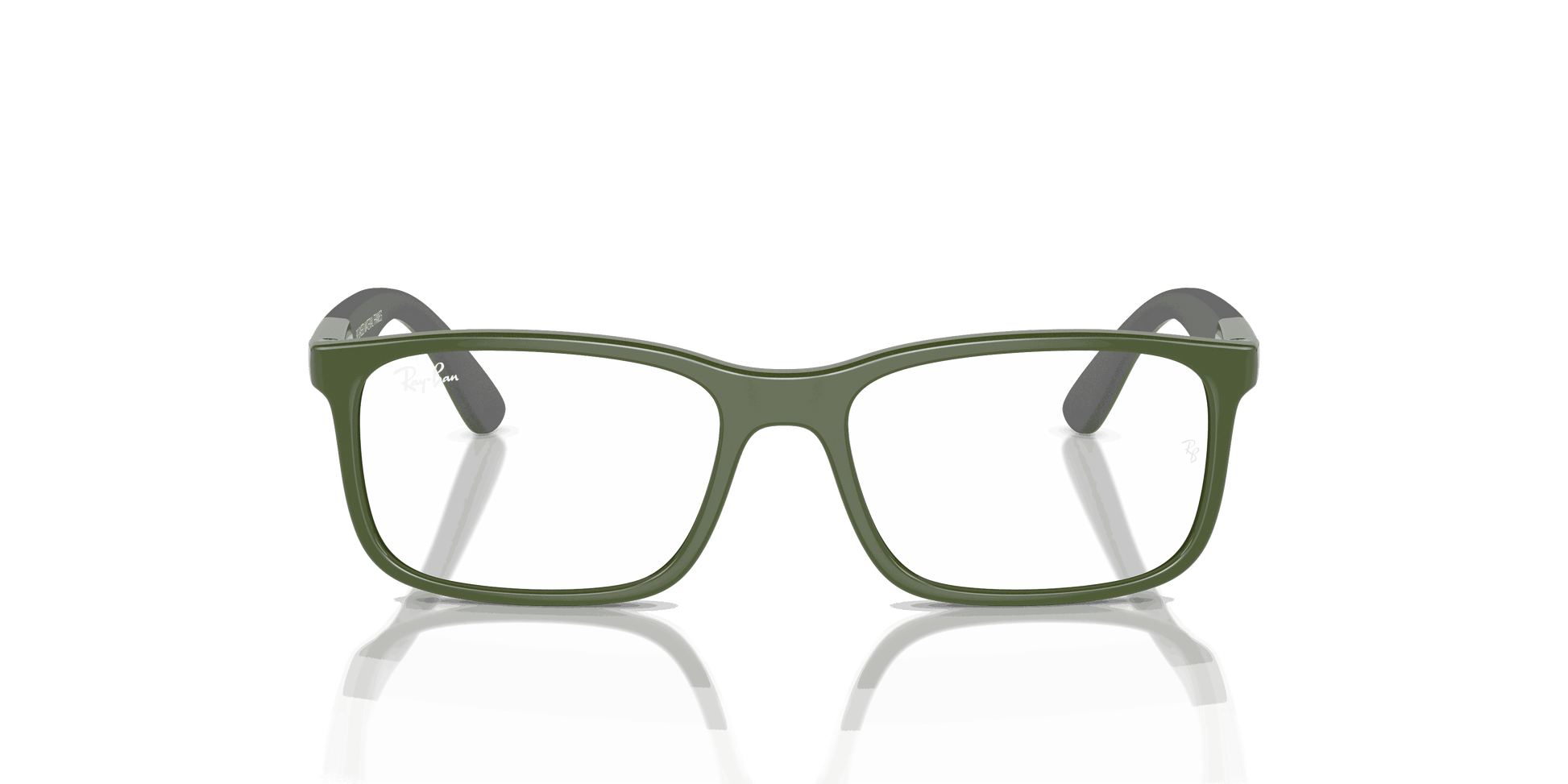 [Clear Lenses, Polished Green On Grey Frame]