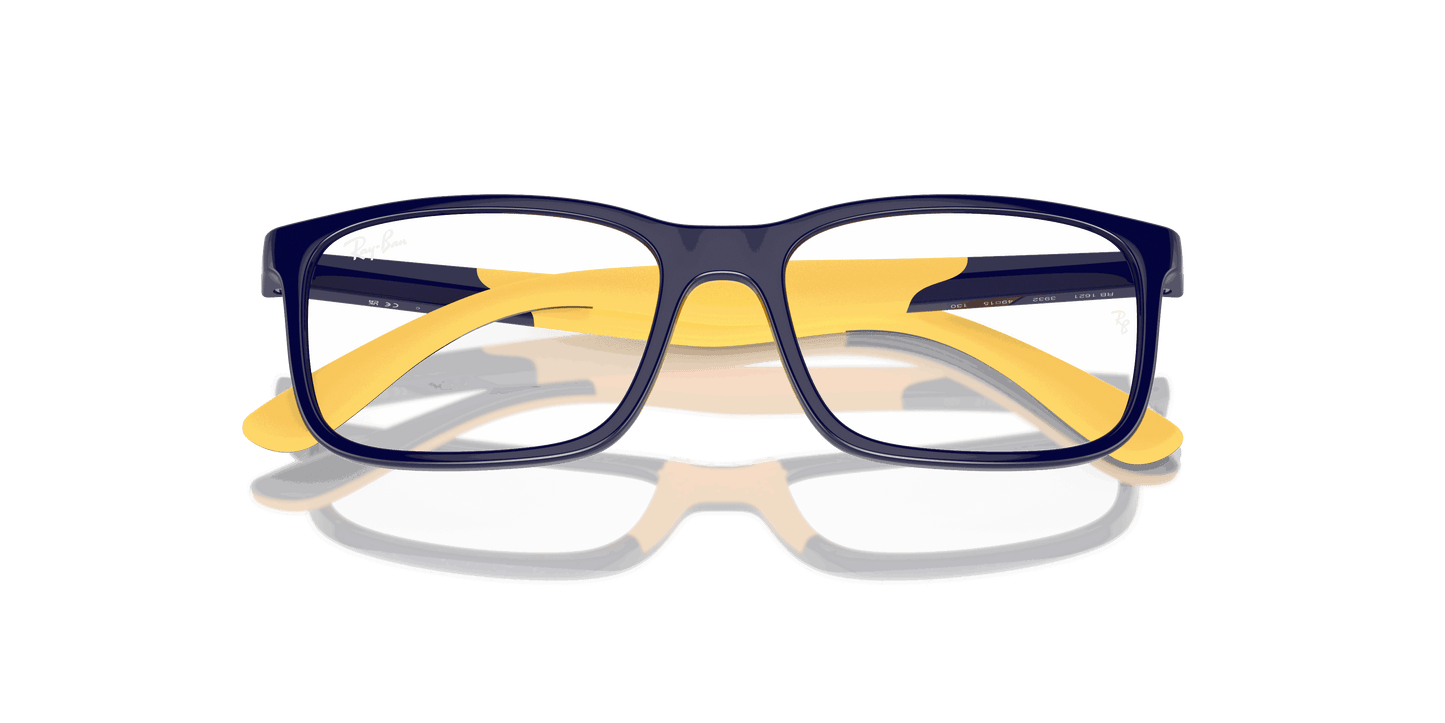 [Clear Lenses, Polished Dark Blue On Yellow Frame]