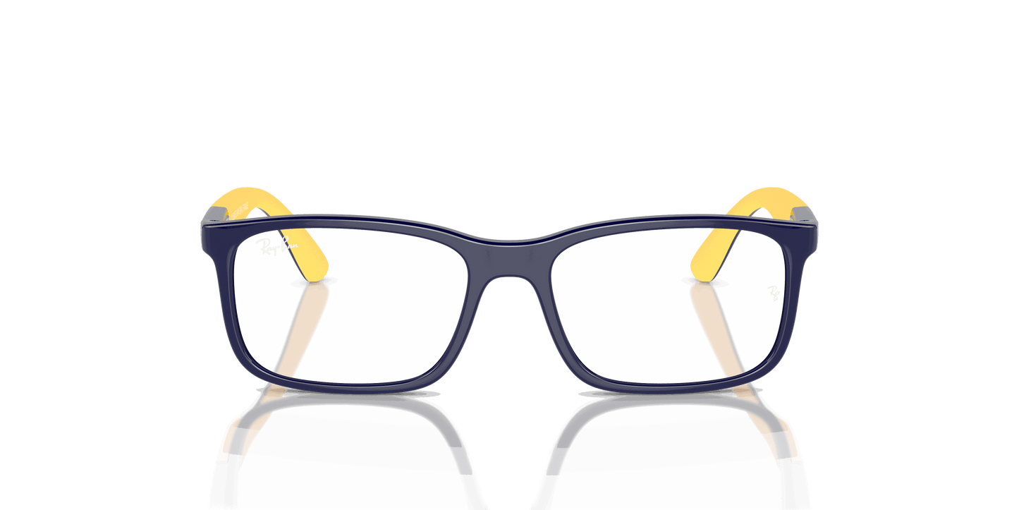 [Clear Lenses, Polished Dark Blue On Yellow Frame]