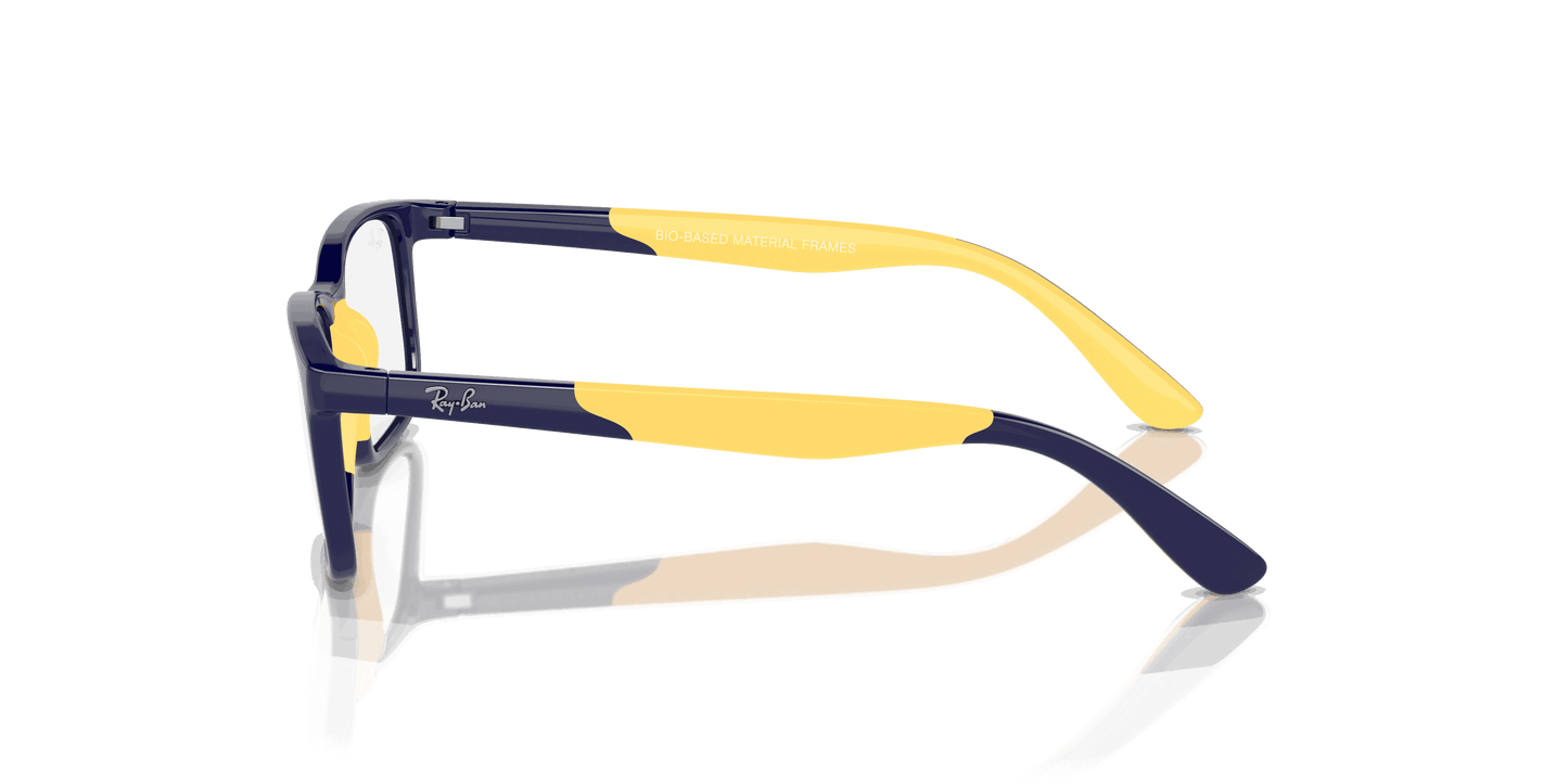 [Clear Lenses, Polished Dark Blue On Yellow Frame]