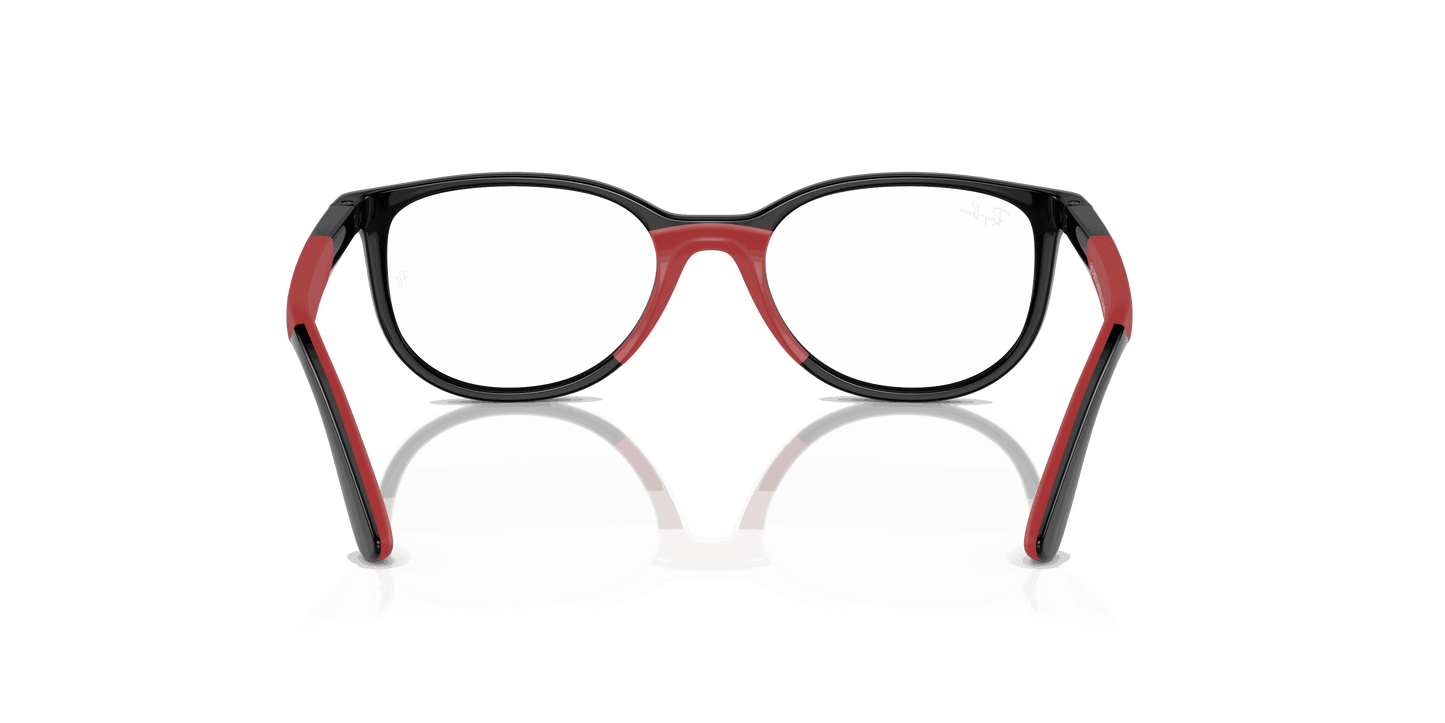 [Clear Lenses, Polished Black On Red Frame]