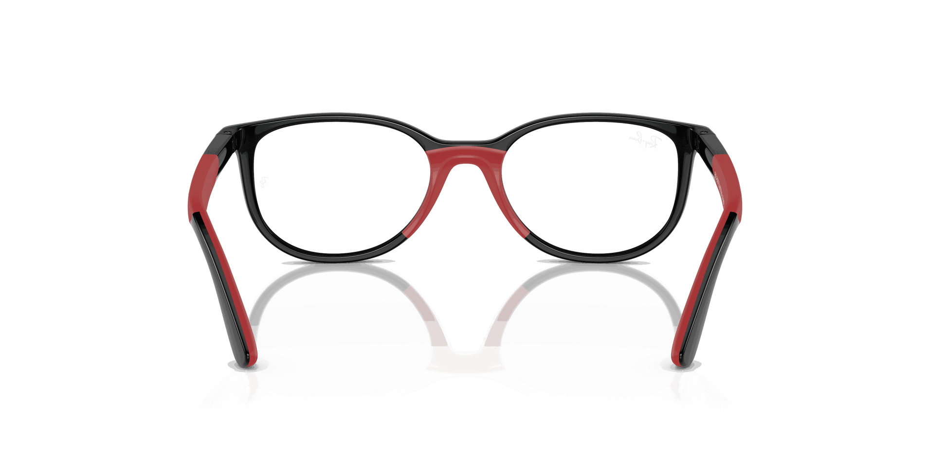 [Clear Lenses, Polished Black On Red Frame]