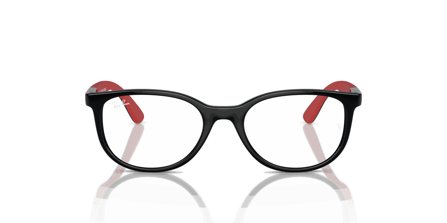 [Clear Lenses, Polished Black On Red Frame]