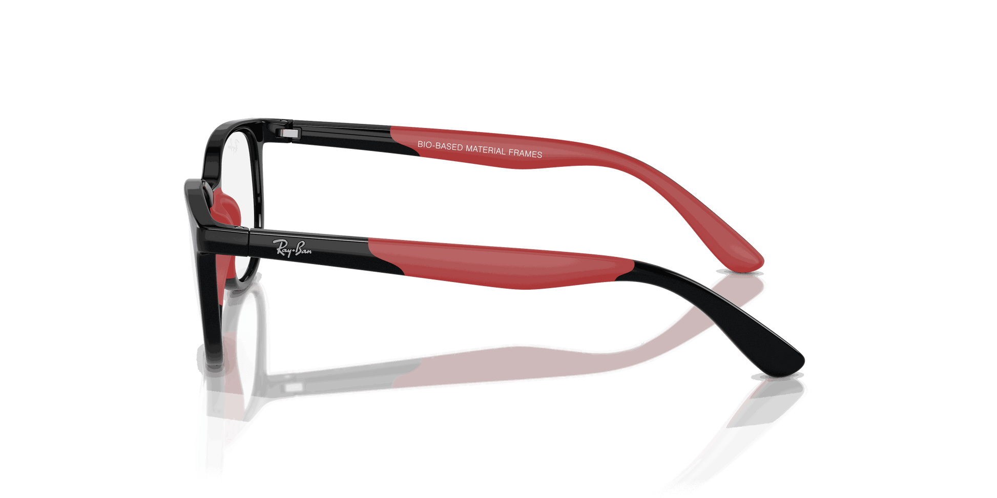[Clear Lenses, Polished Black On Red Frame]