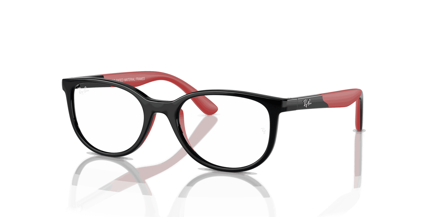[Clear Lenses, Polished Black On Red Frame]