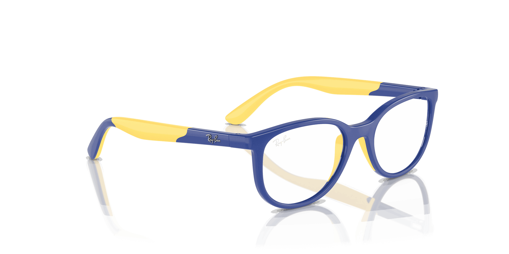 [Clear Lenses, Polished Blue On Yellow Frame]