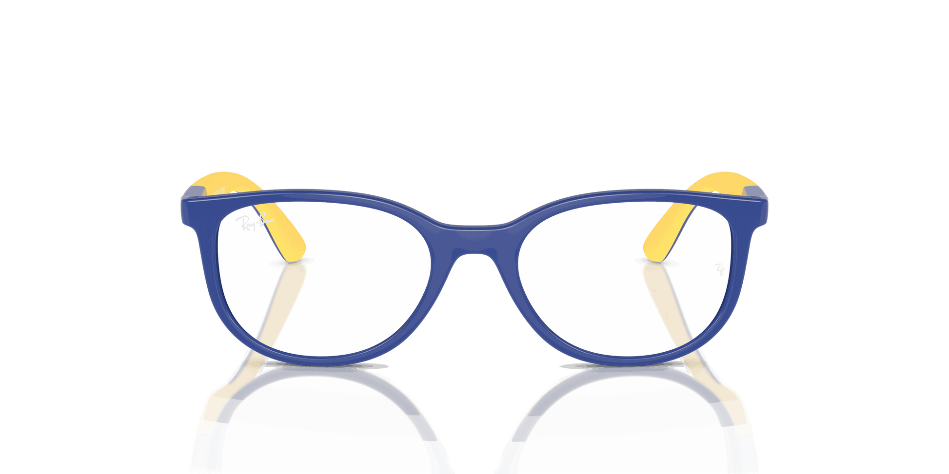 [Clear Lenses, Polished Blue On Yellow Frame]